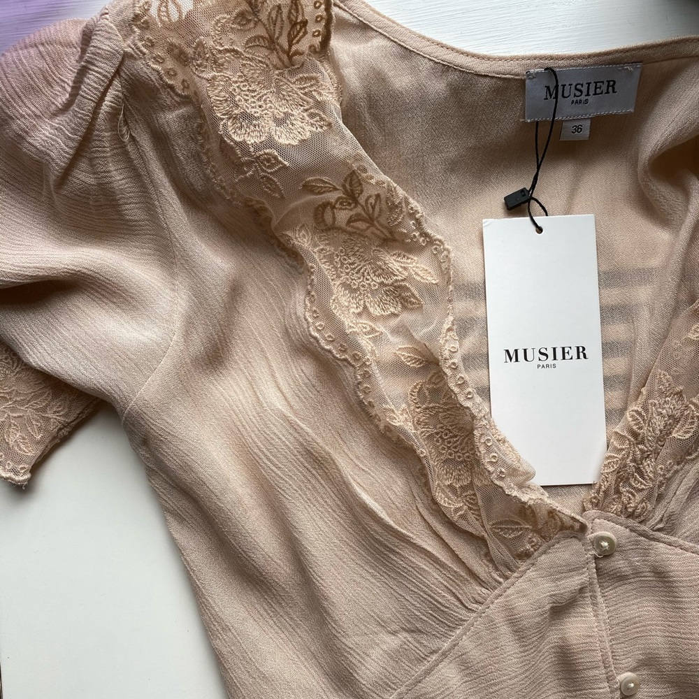 Musier Paris Estelle Lace Blouse - Picture 2 of 4